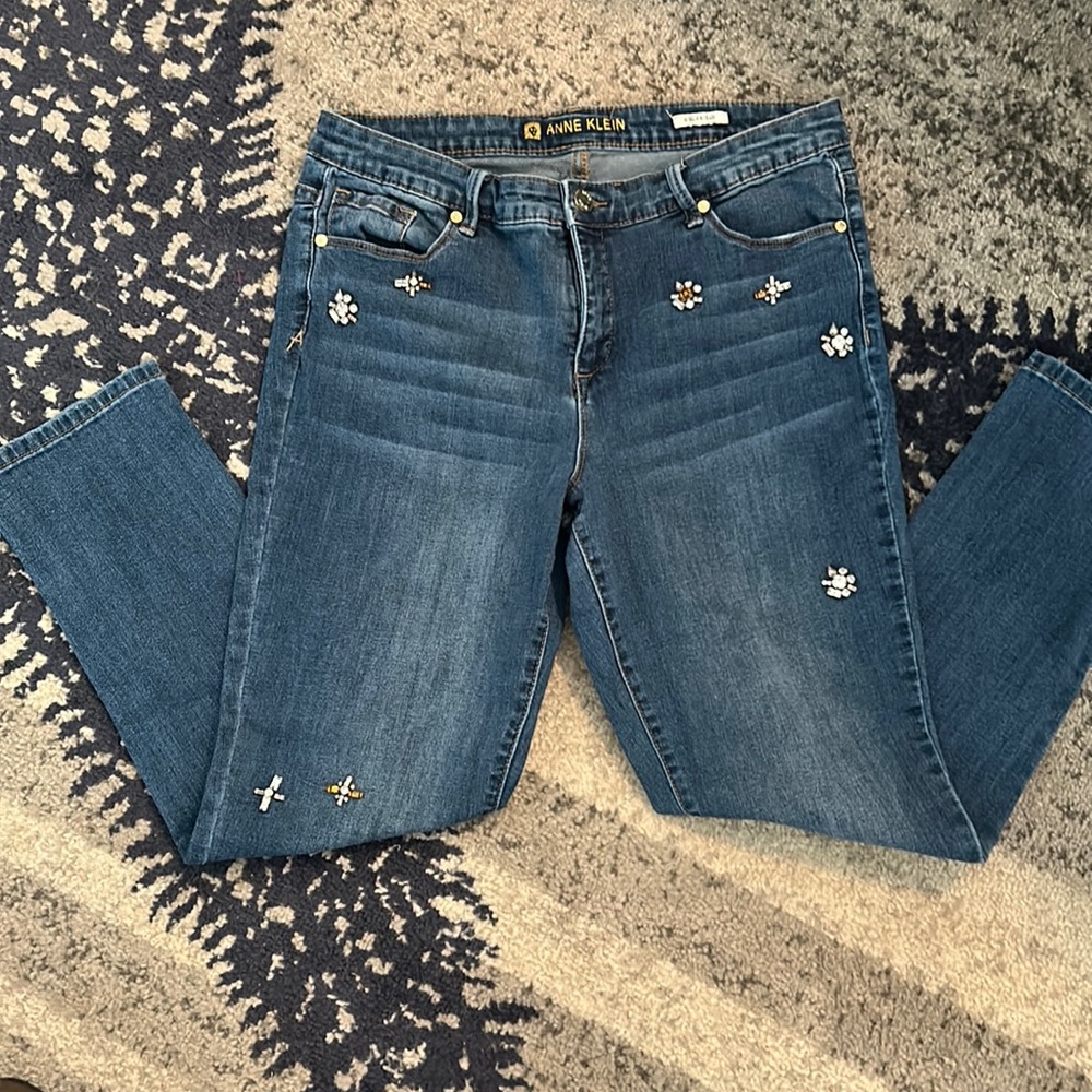 Rhinestone Embellished Jeans size 12P